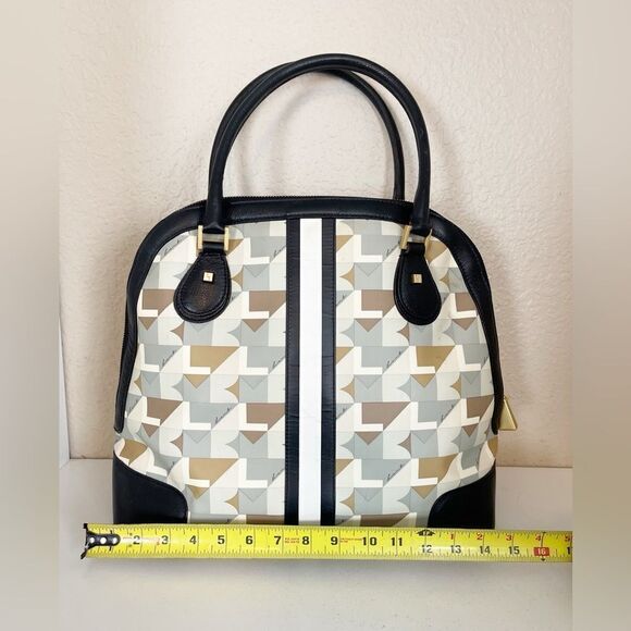 L.A.M.B. by Gwen Stefani Y2K Marsala Cambridge bowling bag style handbag - Picture 10 of 16